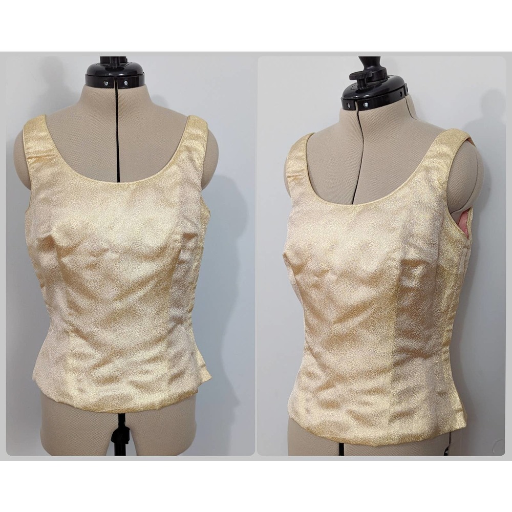 Anne Fogarty 60s Metallic Gold Blouse